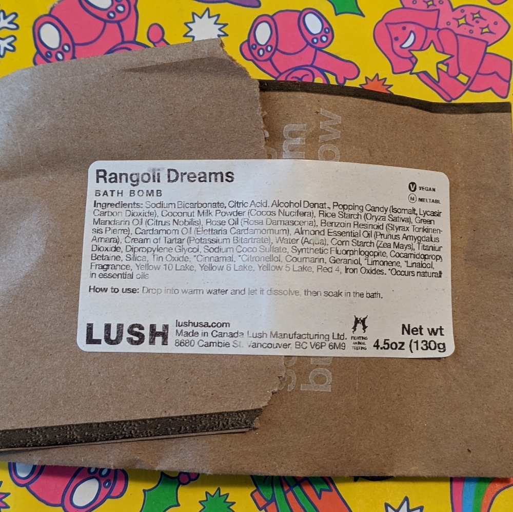 1 Lush Rangoli Dreams bath bomb